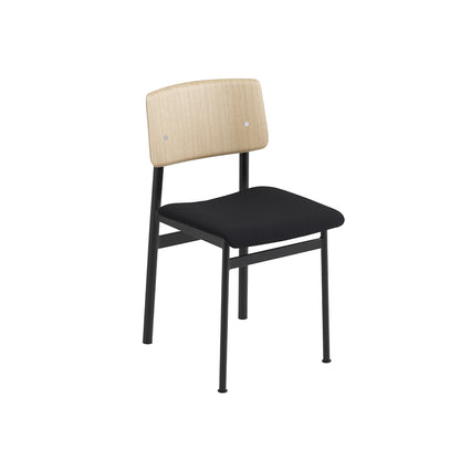 Loft Chair Upholstered by Muuto - Black Frame / Oak / Steelcut 190