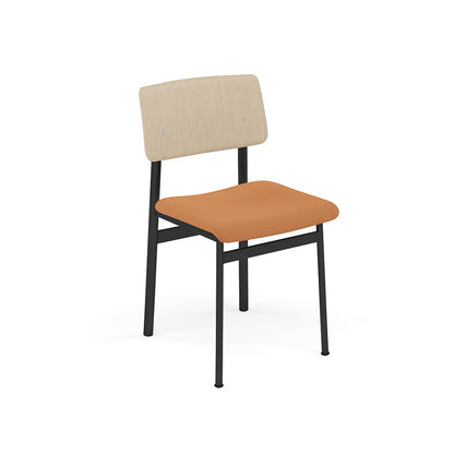 Loft Chair Upholstered by Muuto - Black Frame / Oak / Steelcut 535