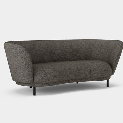 Dandy 2-Seater Sofa by Massproductions - Safire 001 / Black Stained Oak Legs