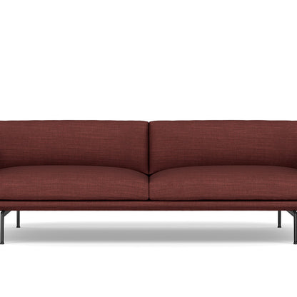 Muuto Outline 3 Seater Sofa - Black Aluminium Base / canvas 576
