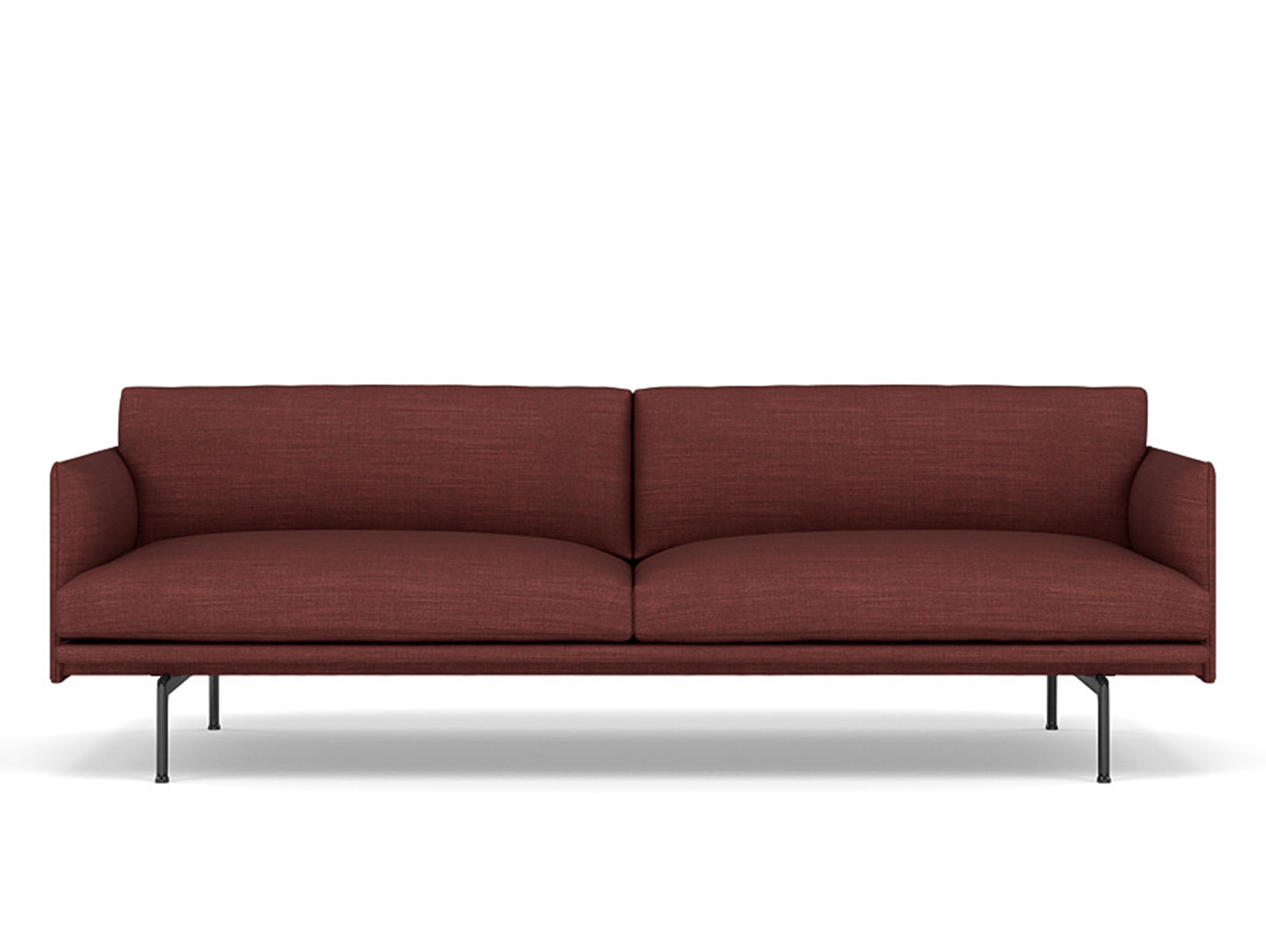 Muuto Outline 3 Seater Sofa - Black Aluminium Base / canvas 576
