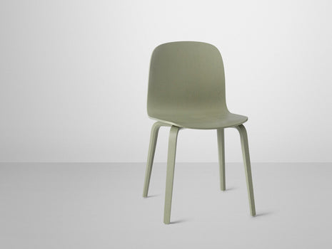 Visu Chair Wood Base by Muuto - Dusty Green Ash