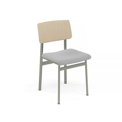 Loft Chair Upholstered by Muuto - Dusty Green Frame / Oak / Steelcut 140
