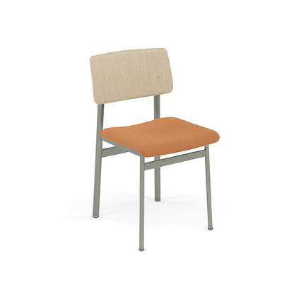 Loft Chair Upholstered by Muuto - Dusty Green Frame / Oak / Steelcut 535