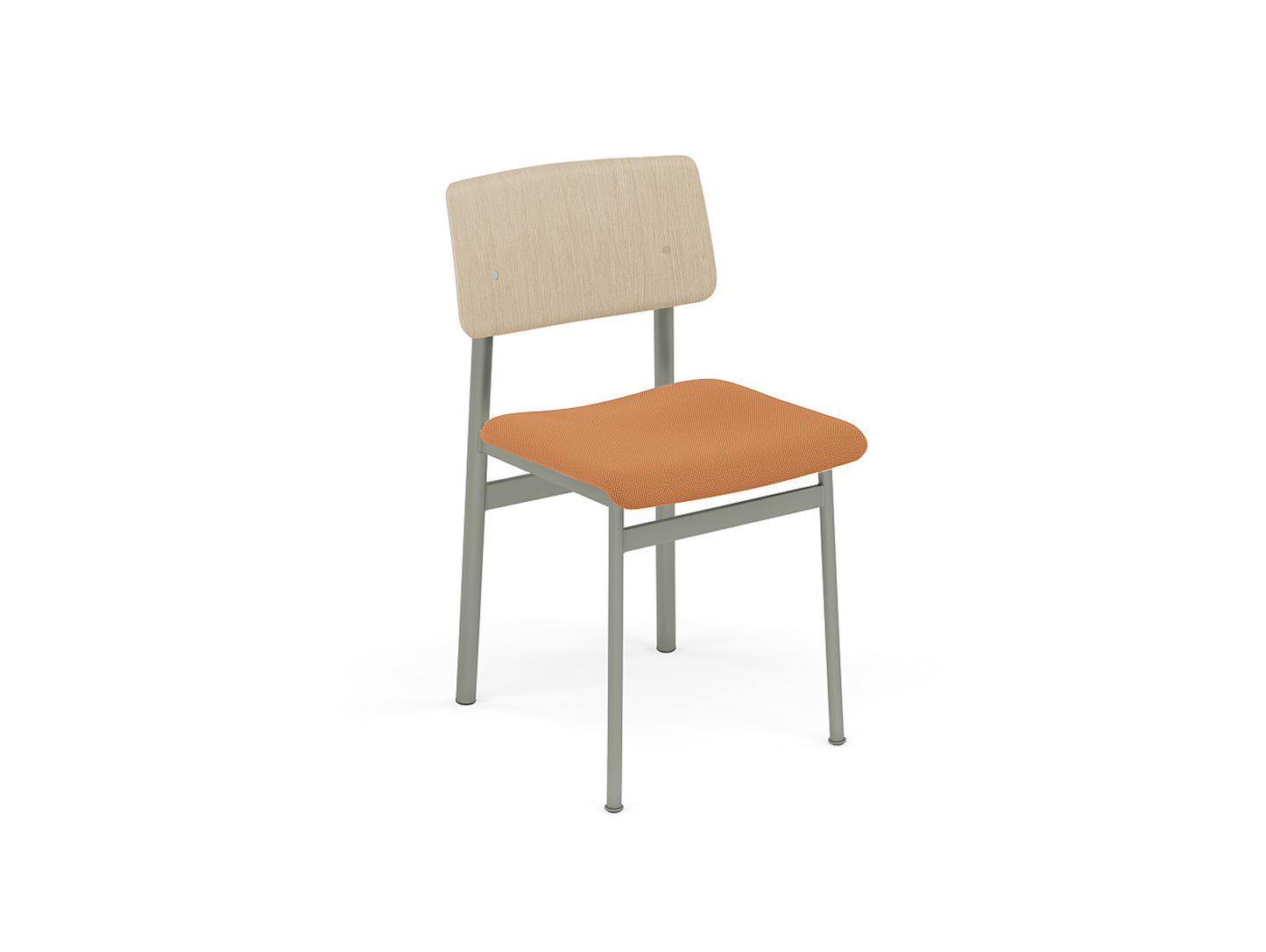 Loft Chair Upholstered by Muuto - Dusty Green Frame / Oak / Steelcut 535