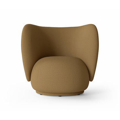 Rico Lounge Chair by Ferm Living - Wool Boucle Sugar Kelp