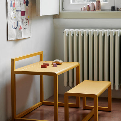 Yellow Little Architect Desk and Bench by Ferm Living