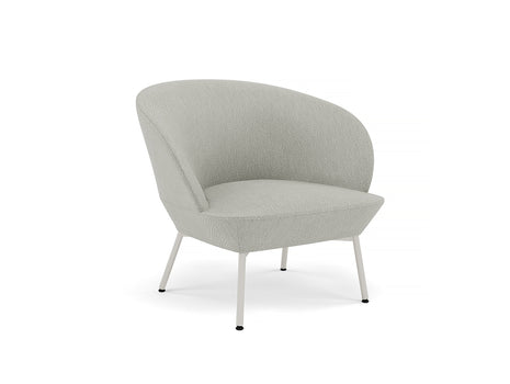 Oslo Lounge Chair with Tube Base by Muuto - Grey Metal Base / Clay 12 