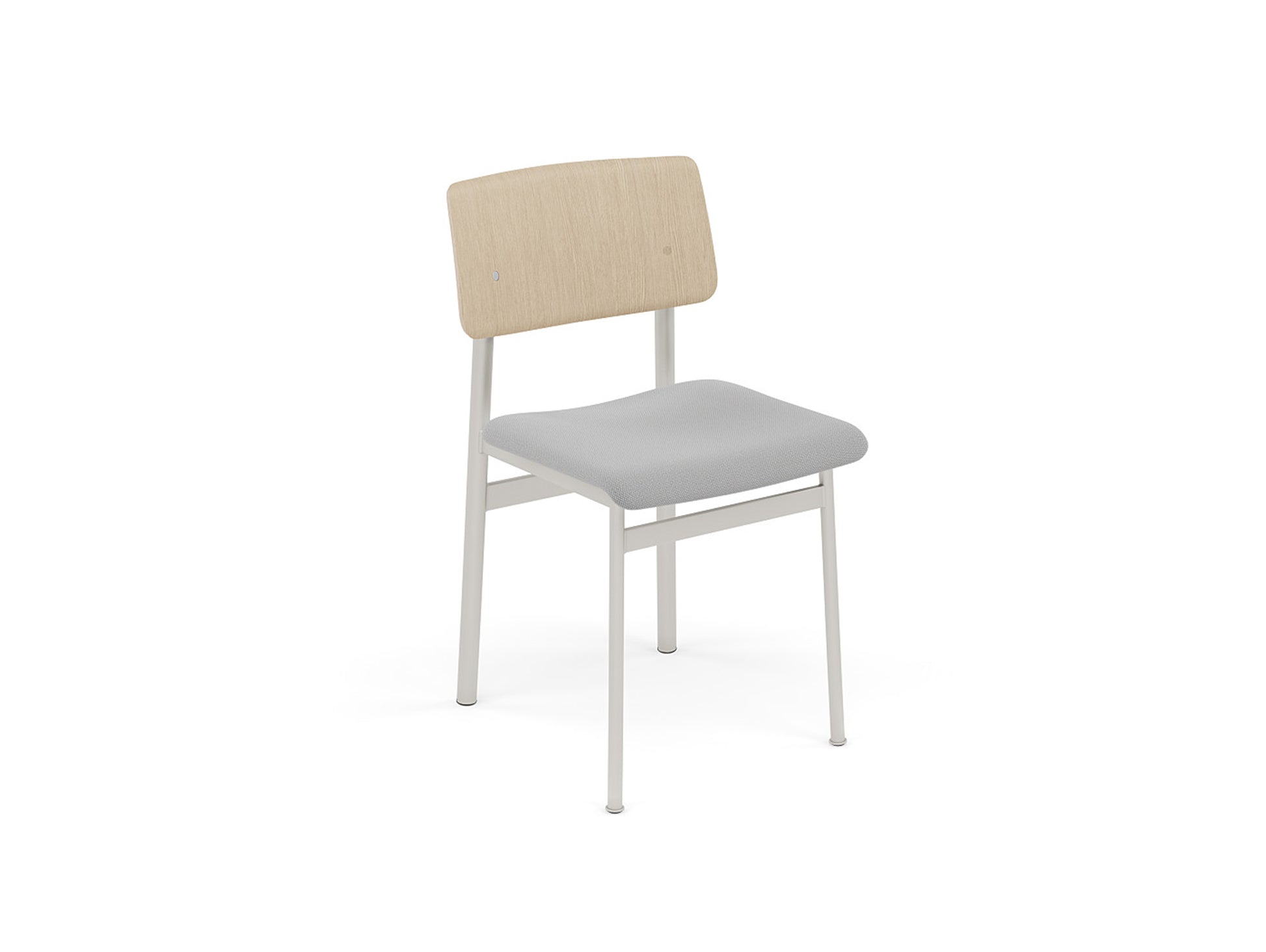 Loft Chair Upholstered by Muuto - Grey Frame / Oak / Steelcut 140