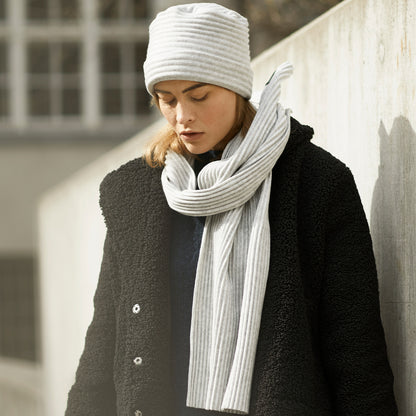 Pleece Short Scarf by Design House Stockholm - Light Grey