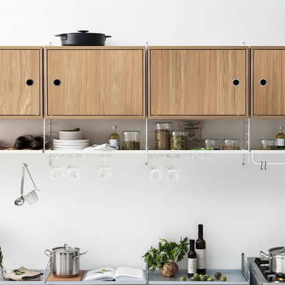 String Kitchen Combinations by String - Combination K / Oak with white panels
