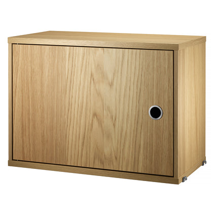 String System Cabinet with Swing Doors - Oak
