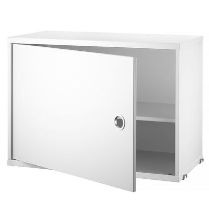 String System Cabinet with Swing Doors - White