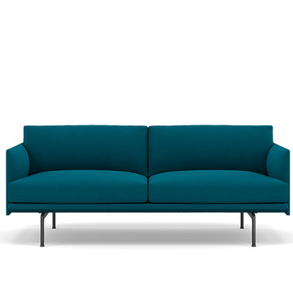 Muuto Outline 2 Seater Sofa - Black Base / vidar 872